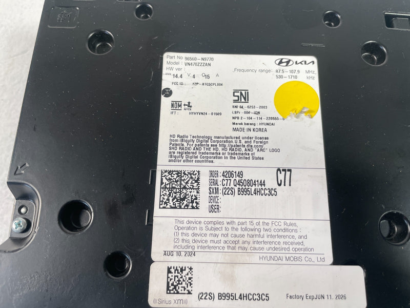 Load image into Gallery viewer, 2025 HYUNDAI TUCSON AUDIO RADIO RECEIVER HEAD MODULE UNIT 96560-N9770 # 105915
