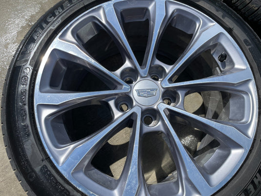 CADILLAC CT5 18x8.5 ALLOY 10 SPOKE ALLOY WHEEL W/TIRE (SET#4) 20-24 # ML7-WH1330