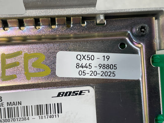 2019 - 2020 INFINITI QX50 BOSE RADIO AUDIO AMP AMPLIFIER 28061-5NZ2B
