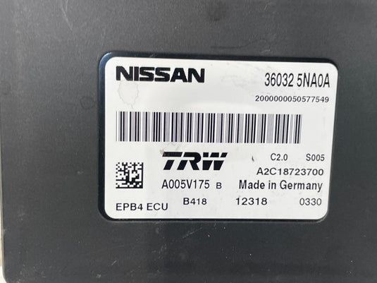 19-20 INFINITI QX50 ELECTRIC PARKING BRAKE MODULE EPB ECU 36032-5NA0A