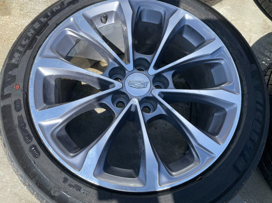 CADILLAC CT5 18x8.5 ALLOY 10 SPOKE ALLOY WHEEL W/TIRE (SET#4) 20-24 # ML7-WH1330