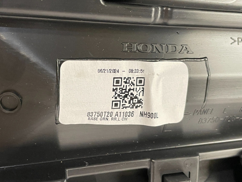 Load image into Gallery viewer, 2022-25 HONDA CIVIC REAR LEFT DRIVER SIDE INTERIOR DOOR TRIM PANEL BLACK #100020
