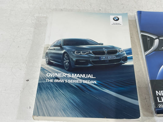 2020 BMW 3 & 5 SERIES SEDAN OWNERS MANUAL SET WITH BLACK COVER CASE