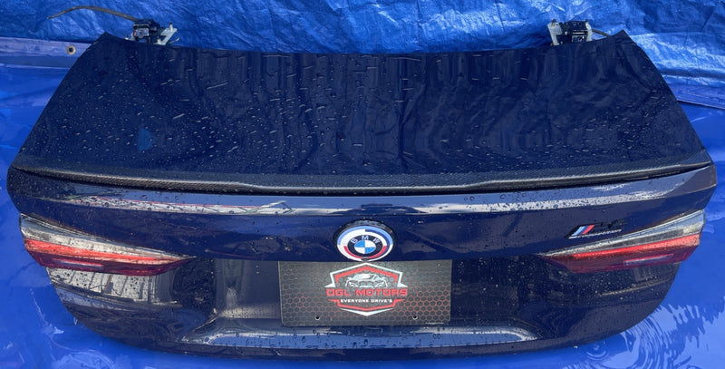 Load image into Gallery viewer, BMW G82 M4 COUPE TRUNK DECK LID TAIL GATE ASSY W/ SPOILER BLUE C3Z 21-25 #105749
