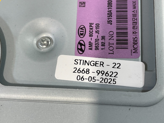 KIA STINGER GT-LINE ENGINE & TRANS CONTROL MODULE & AUDIO AMP W/ KEY FOB