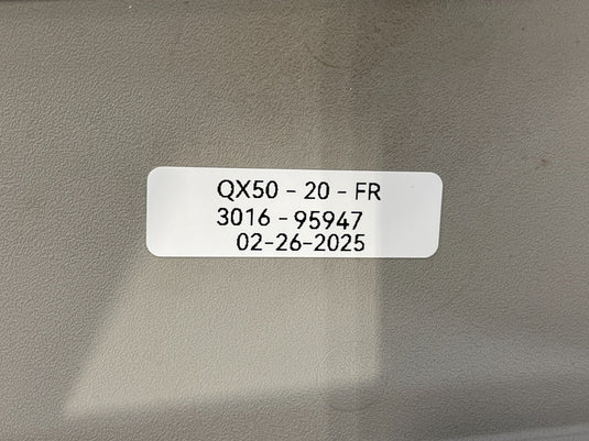 2019 - 2025 INFINITI QX50 FRONT RIGHT PASSENGER SIDE SUNVISOR SUN VISOR