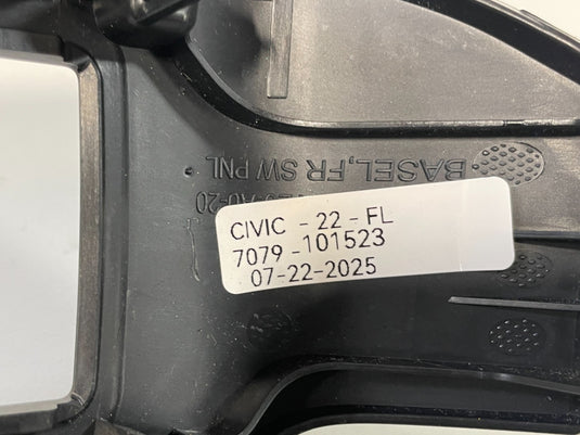 2022 - 2025 HONDA CIVIC FRONT LEFT SIDE POWER DOOR WINDOW SWITCH BEZEL