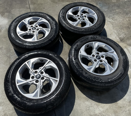 HYUNDAI TUCSON 17x7 5 SPOKE ALLOY WHEEL W/TIRE (SET#4) 2022-2024 # ML7-WH1329
