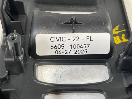 2022 - 2025 HONDA CIVIC FRONT LEFT SIDE POWER DOOR WINDOW SWITCH BEZEL