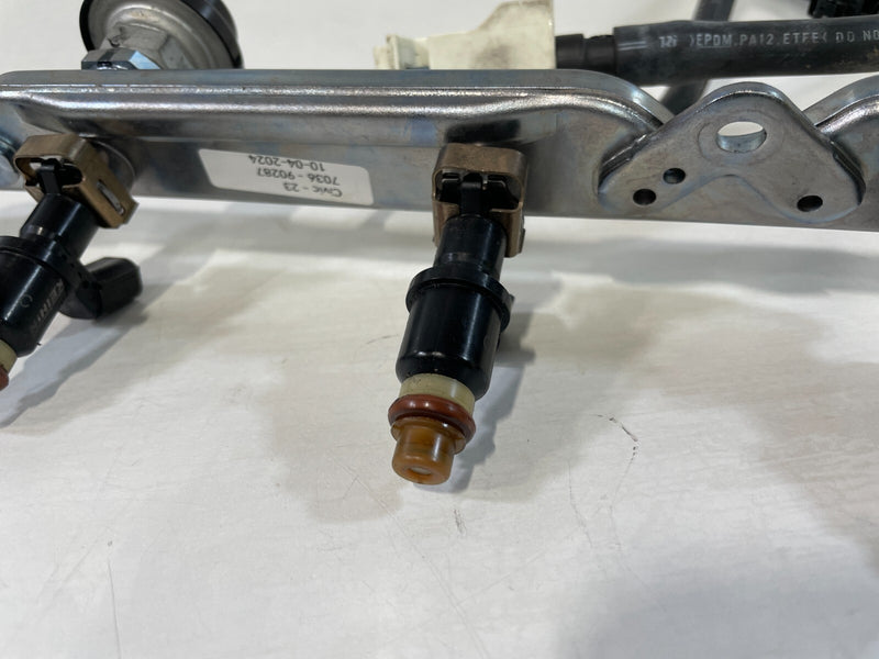 Load image into Gallery viewer, 2016 - 2024 HONDA CIVIC ENGINE FUEL INJECTOR RAIL W/ SUB WIRE HARNESS # 90287
