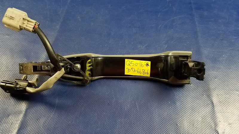 Load image into Gallery viewer, INFINITI Q50 FRONT RIGHT PASSENGER OUTSIDE EXTERIOR DOOR HANDLE GRAY # 66866
