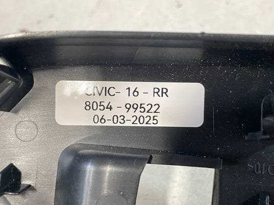 16-22 HONDA CIVIC 19-21 INSIGHT REAR RIGHT SIDE DOOR WINDOW SWITCH BEZEL