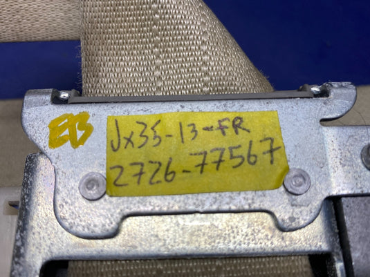 2013-2014 INFINITI JX35 QX60 FRONT RIGHT SEAT BELT RETRACTOR W/O PRE CRASH 77567