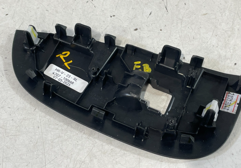 Load image into Gallery viewer, 2023 - 2025 HONDA HR-V REAR LEFT DRIVER SIDE DOOR WINDOW SWITCH BEZEL # 100668
