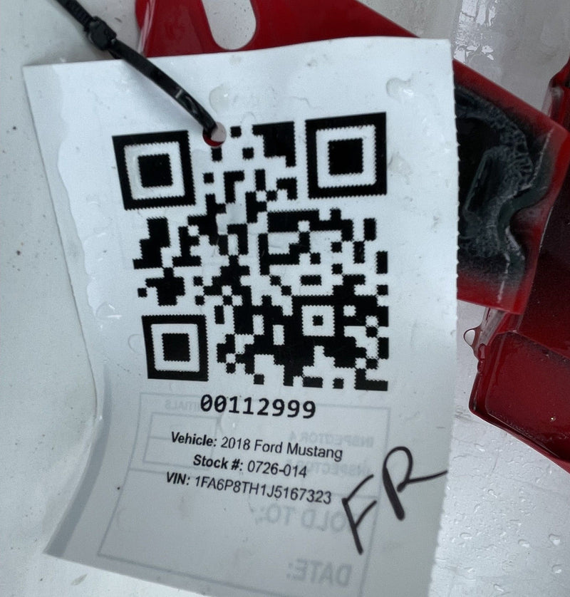 Load image into Gallery viewer, FORD MUSTANG FRONT RIGHT SIDE FENDER PANEL ASSEMBLY RED (PQ) 2018-2025 # 112999

