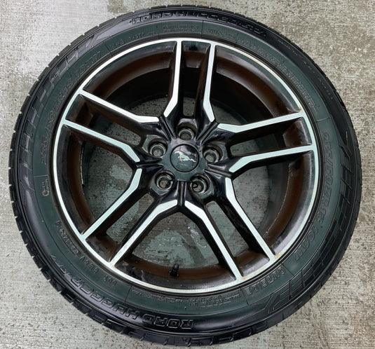 FORD MUSTANG 18x8 10 5 SPLIT SPOKE ALLOY WHEEL RIM W/TIRE (ONLY#1) 18-23 #112995
