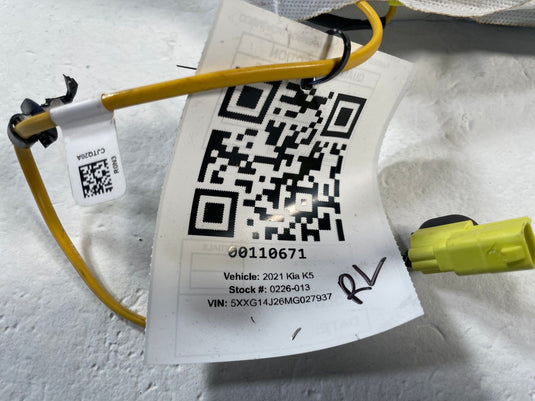 2021 - 2024 KIA K5 REAR LEFT DRIVER SIDE SEAT AIRBAG AIR BAG 80630L3000