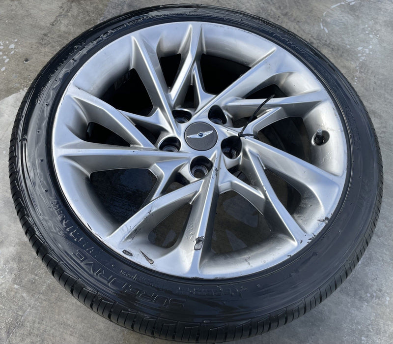 Load image into Gallery viewer, GENESIS G70 18X8.0J ET34 5X114.3 ALLOY RIM WHEEL W/ TIRE (ONLY#1) 22-24 # 108163
