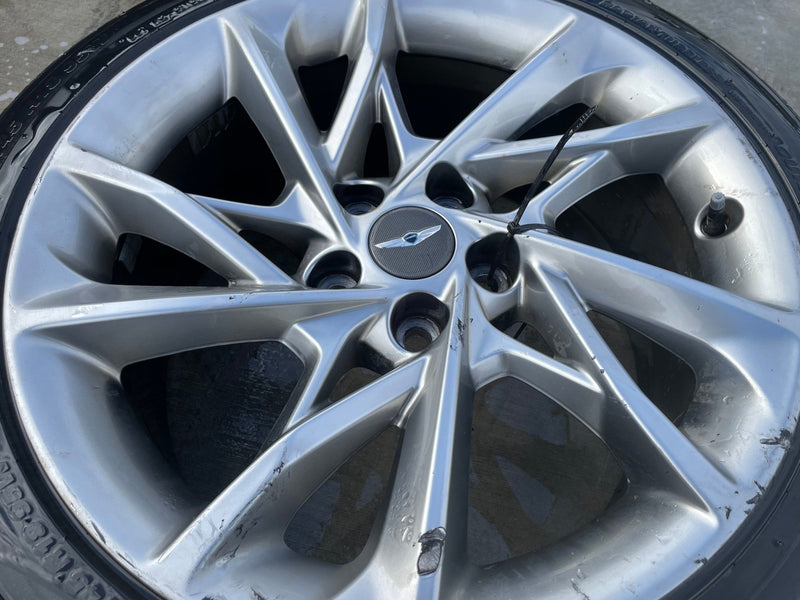 Load image into Gallery viewer, GENESIS G70 18X8.0J ET34 5X114.3 ALLOY RIM WHEEL W/ TIRE (ONLY#1) 22-24 # 108163
