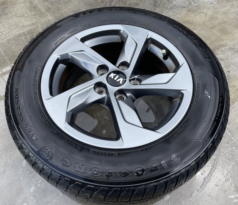 Load image into Gallery viewer, KIA K5 16x6.5J 5 SPOKE GRAY ALLOY WHEEL RIM W/TIRE (ONLY#1) 2021-2024 # 110713
