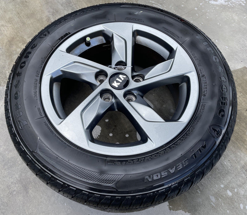 Load image into Gallery viewer, KIA K5 16x6.5J 5 SPOKE GRAY ALLOY WHEEL RIM W/TIRE (ONLY#1) 2021-2024 # 110713

