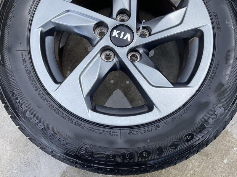 Load image into Gallery viewer, KIA K5 16x6.5J 5 SPOKE GRAY ALLOY WHEEL RIM W/TIRE (ONLY#1) 2021-2024 # 110713
