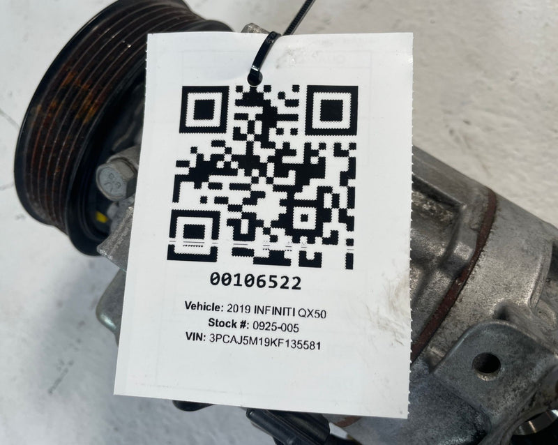 Load image into Gallery viewer, 2019 - 2020 INFINITI QX50 HVAC A/C AIR CONDITIONING COMPRESSOR 2.0L # 106522
