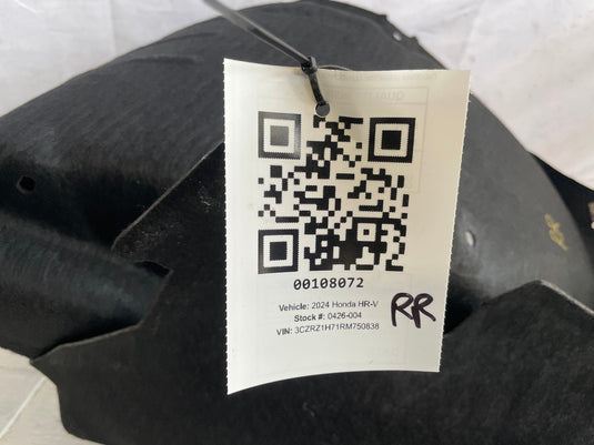 2023 - 2026 HONDA HR-V REAR RIGHT SIDE QUARTER WHEELHOUSE SPLASH SHIELD