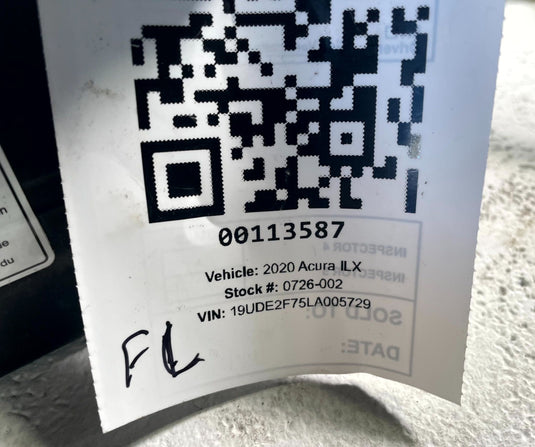 2016 -2022 ACURA ILX FRONT LEFT DRIVER SIDE SEAT AIRBAG AIR BAG