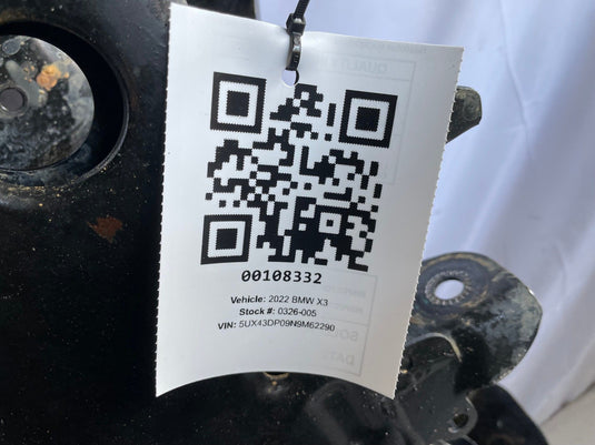 2019-2024 BMW X3 G01 RWD FRONT UNDERCARRIAGE SUBFRAME CROSSMEMBER CRADLE