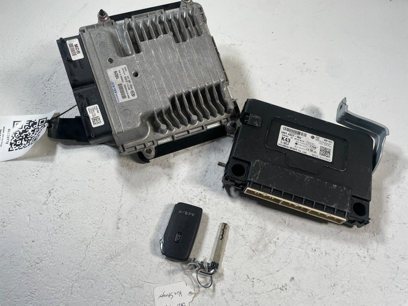 Load image into Gallery viewer, 2022 KIA STINGER ENGINE &amp; BODY CONTROL MODULE ECM BCM W/ KEY FOB 3.3L # 110778
