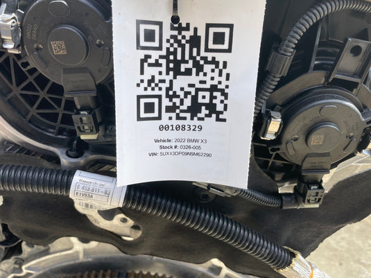 BMW X3 SDRIVE30i G01 RWD AUTO ENGINE MOTOR ASSEMBLY 80K MILES 2.0L 22-23