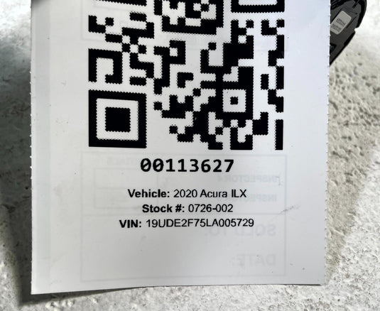 2013-2022 ACURA ILX FRONT ENGINE DASH IGNITION START STOP SWITCH BUTTON