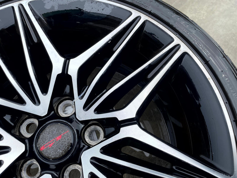 Load image into Gallery viewer, KIA STINGER 19x8-1/2 10 DOUBLE SPOKE REAR ALLOY WHEEL RIM W/TIRE 22-23 # 110831
