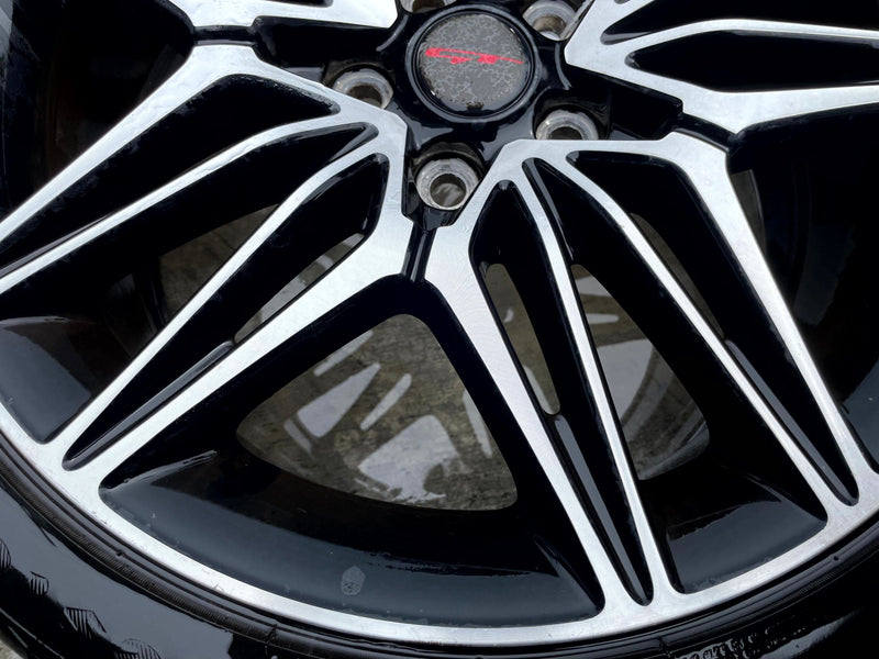 Load image into Gallery viewer, KIA STINGER 19x8-1/2 10 DOUBLE SPOKE REAR ALLOY WHEEL RIM W/TIRE 22-23 # 110831
