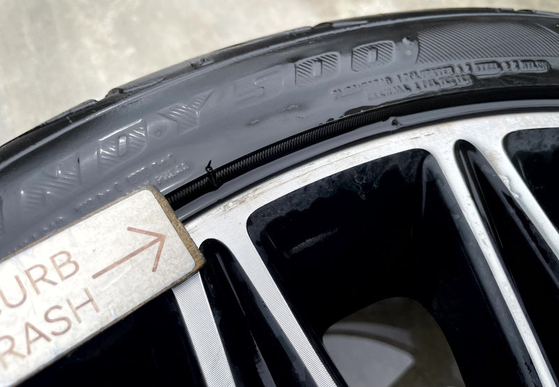Load image into Gallery viewer, KIA STINGER 19x8-1/2 10 DOUBLE SPOKE REAR ALLOY WHEEL RIM W/TIRE 22-23 # 110831
