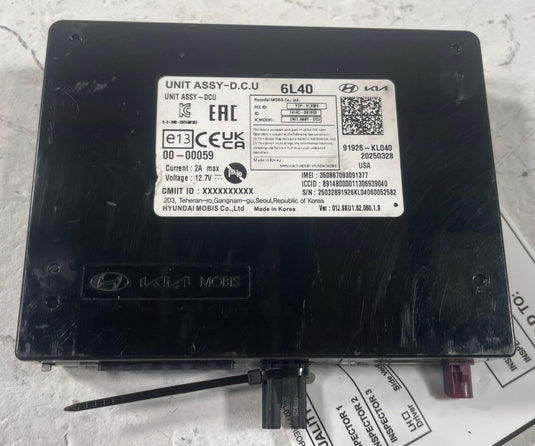 2023-2025 HYUNDAI IONIQ 6 DCU DATA CONNECTIVITY CONTROL MODULE UNIT