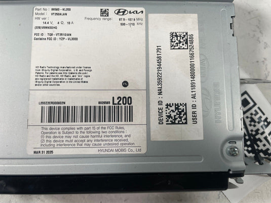 2023-2025 HYUNDAI IONIQ 6 AUDIO RADIO RECEIVER CONTROL MODULE 96560KL200