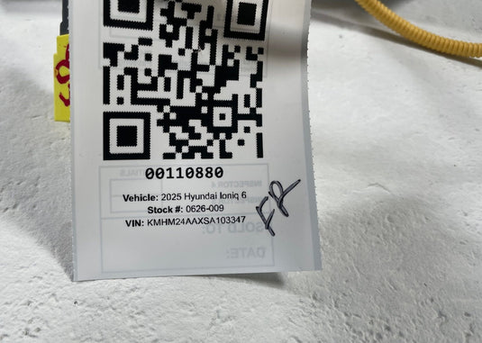 23-25 HYUNDAI IONIQ 6 FRONT RIGHT PASSENGER SIDE SEAT AIRBAG 80620-KL000