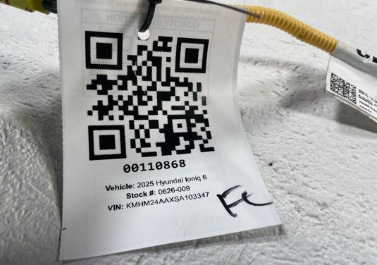 23-25 HYUNDAI IONIQ 6 FRONT LEFT DRIVER SIDE SEAT AIRBAG 80610-KL000