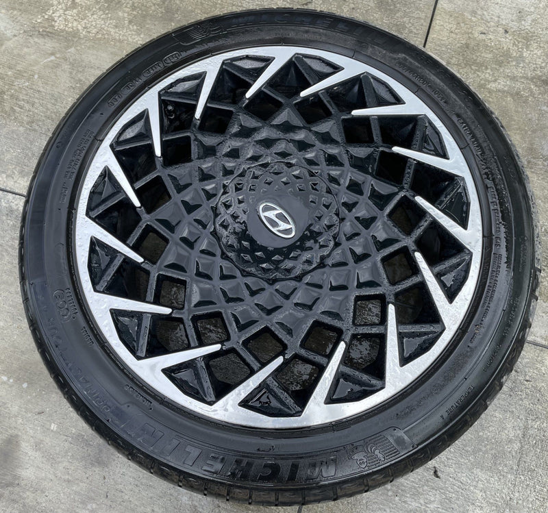 Load image into Gallery viewer, HYUNDAI IONIQ 5 20x8.5 BLACK ALLOY WHEEL RIM W/TIRE (ONLY#1) 2022-2024 # 108598
