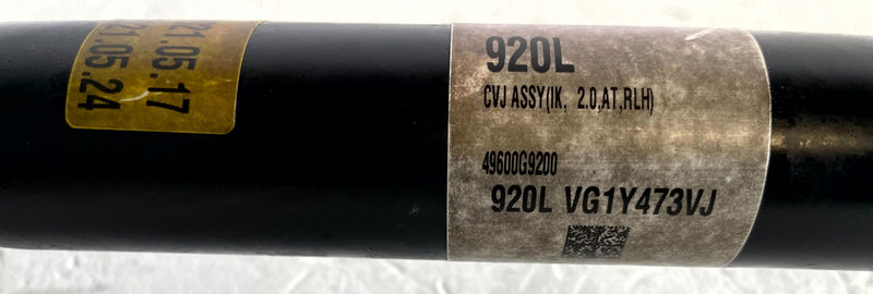 Load image into Gallery viewer, 2019-2026 GENESIS G70 REAR LEFT DRIVER SIDE AXLE SHAFT 49600-G9200 2.0L # 110969
