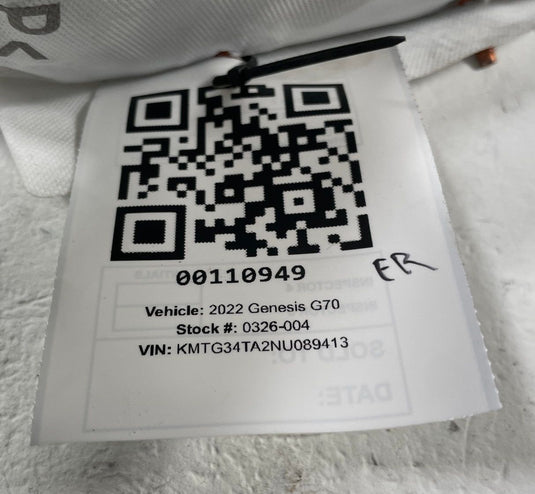 2019 - 2026 GENESIS G70 FRONT RIGHT PASSENGER SIDE SEAT AIRBAG AIR BAG