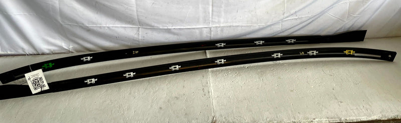 Load image into Gallery viewer, 2021-2025 NISSAN ROGUE LEFT &amp; RIGHT SIDE ROOF LUGGAGE RACK RAIL BLACK # 106837
