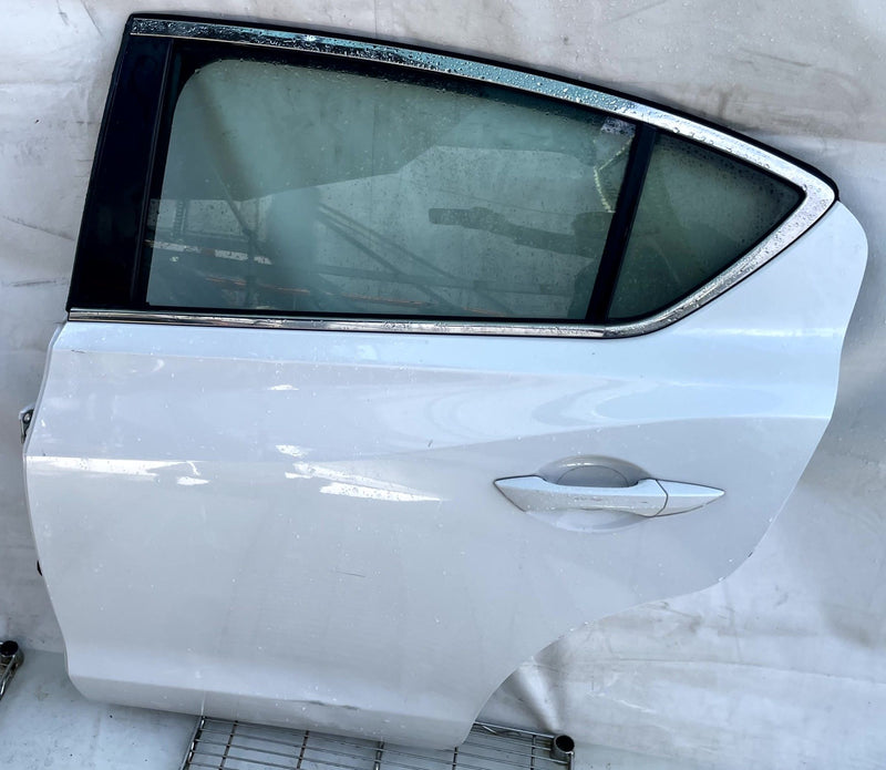 Load image into Gallery viewer, ACURA ILX REAR LEFT DRIVER SIDE DOOR ASSEMBLY WHITE (NH883P) 2016-2022 # 113685
