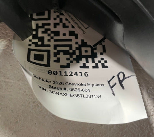 2025 - 2026 CHEVROLET EQUINOX FRONT RIGHT SIDE VIEW DOOR MIRROR (BLACK)