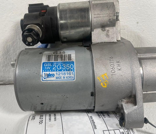 2019 - 2023 GENESIS G70 ENGINE IGNITION STARTER MOTOR ASSEMBLY 2.0L