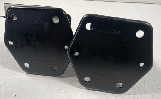 17-22 INFINITI Q60 REAR LH & RH SIDE BUMPER IMPACT BAR STAY BRACKET PAIR