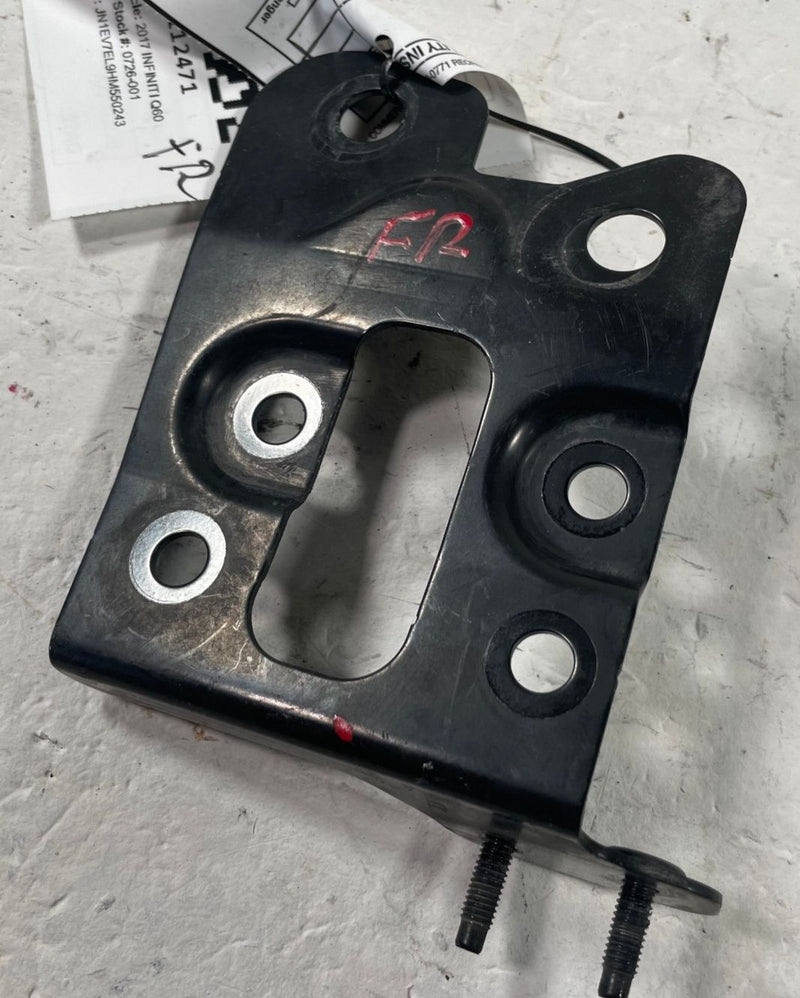 Load image into Gallery viewer, 2017 - 2022 INFINITI Q60 FRONT RIGHT SIDE HOOD LATCH LOCK MOUNT BRACKET # 112471
