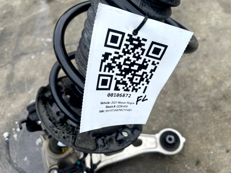 Load image into Gallery viewer, 2021 - 2023 NISSAN ROGUE AWD FRONT LEFT SIDE SUSPENSION KNEE ASSEMBLY # 106872
